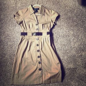 Khaki, button dress